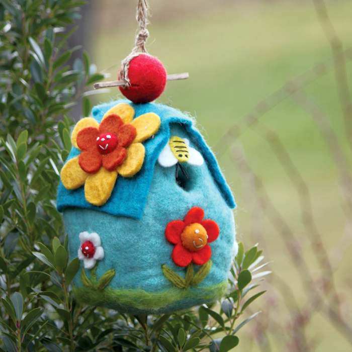 Wild Woolies Felt Bird House Flower House